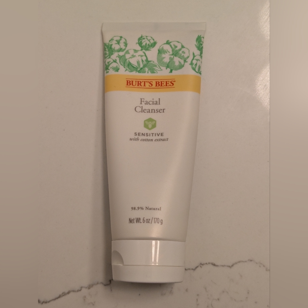 Burt's Bees Facial Cleanser - White and Yellow with Green Accents